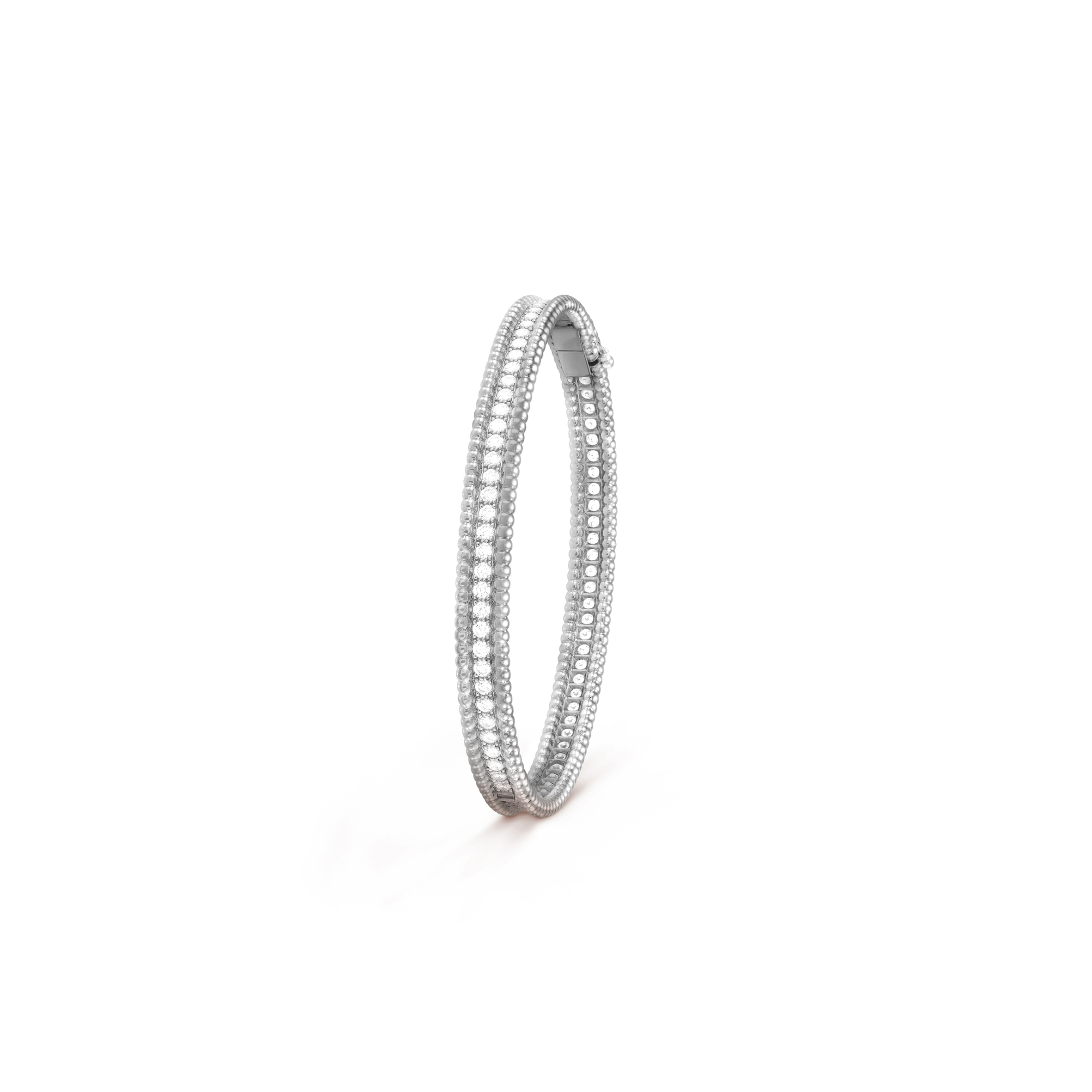 VAN CLEEF ARPELS PERLÉE DIAMONDS BRACELET, 1 ROW, MEDIUM MODEL - WHITE GOLD, DIAMOND VCARP27J00 VAN CLEEF ARPELS PERLÉE DIAMONDS BRACELET, 1 ROW, MEDIUM MODEL - WHITE GOLD, DIAMOND VCARP27J00
